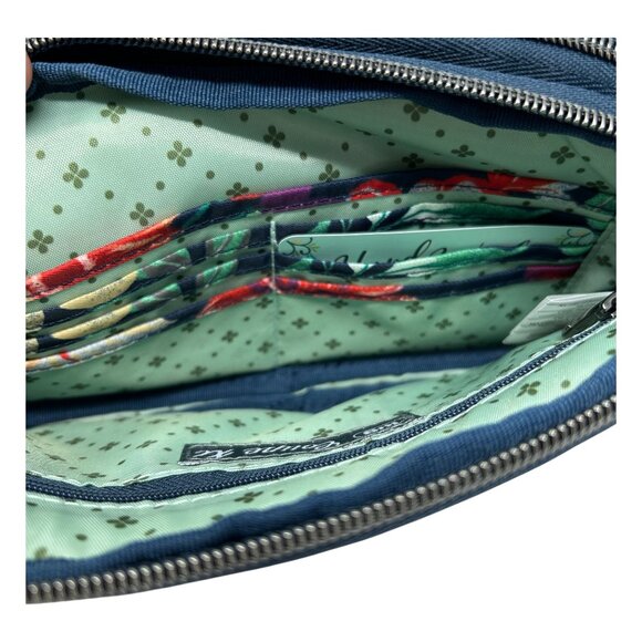 Lug Coupe XL Convertible Crossbody Bag Floral Print Navy & Multicolor Polyester - Picture 7 of 16